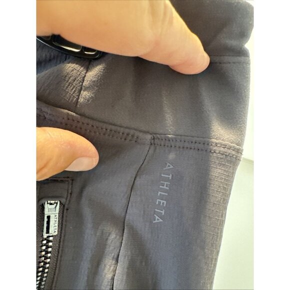 Athleta Joggers Pants Pull-On Zip Pockets Stretch Lightweight Women's Size 14 - Picture 4 of 11